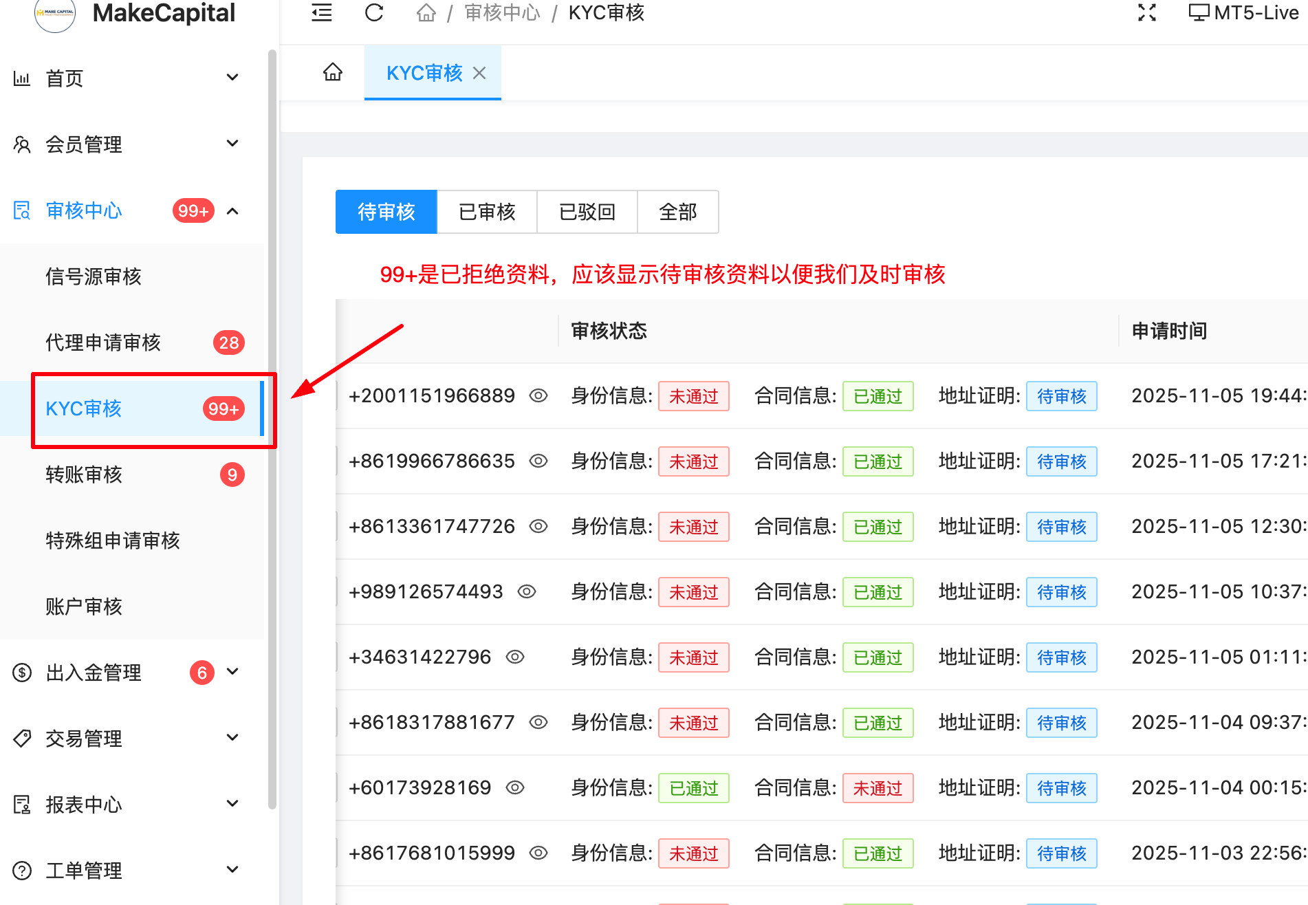客户档案汇总单页